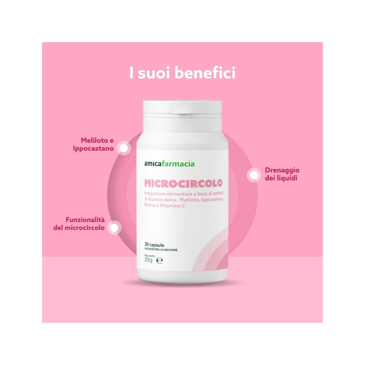 Amicafarmacia Microcircolo Integratore 30 Capsule-3