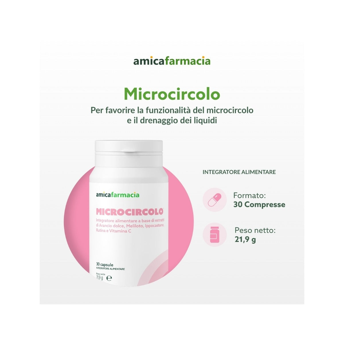 Amicafarmacia Microcircolo Integratore 30 Capsule-4