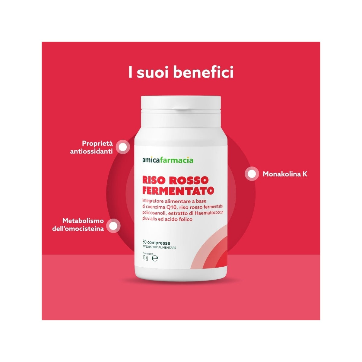 Amicafarmacia Riso Rosso Fermentato integratore 30 compresse-4