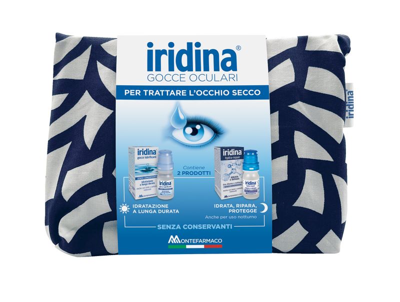 Iridina Gocce Oculari Lubrificanti 10ml + Hydra Repair 10ml + Pochette-1