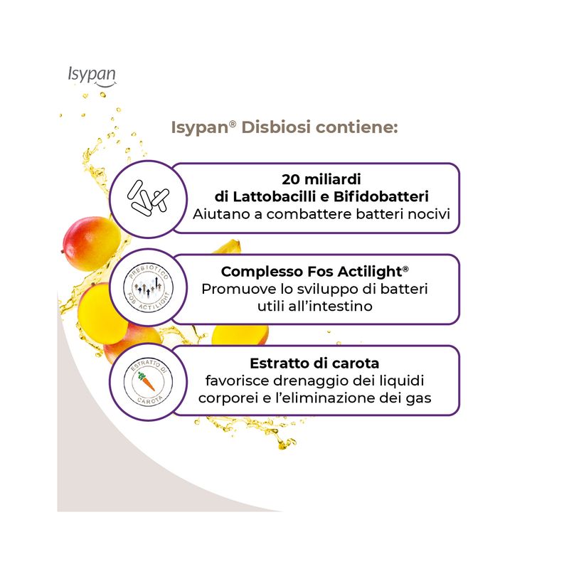 Isypan Disbiosi per il benessere intestinale 12 bustine orosolubili-2