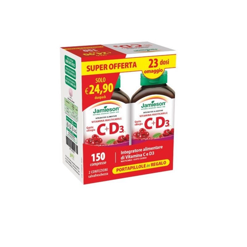 Jamieson Duo Pack Vitamina C+D 2x75 Compresse-1