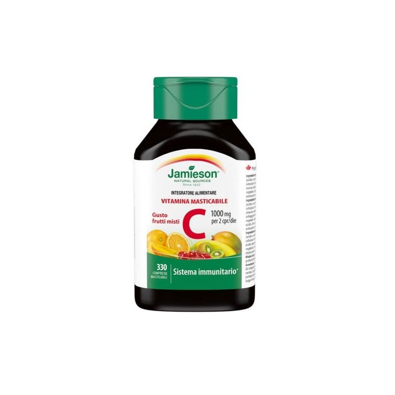 Jamieson Vitamina C 1000 Frutti Misti per le difese immunitarie 330 Compresse Masticabili-1