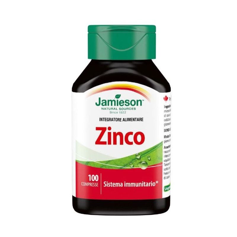 Jamieson Zinco integratore alimentare utile per il sistema immunitario 100 Compresse-1