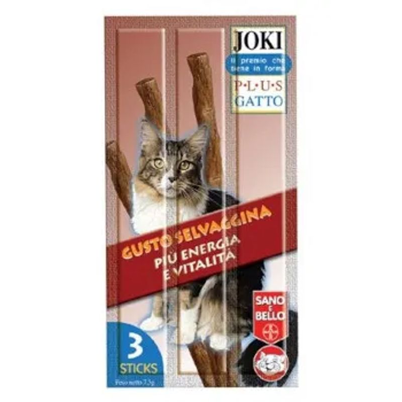 Joki Plus Bastoncino Con Selvaggina Gatti Adulti 3x5g-1