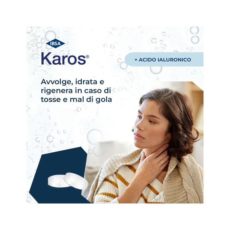 Karos Gola benessere delle vie respiratorie 20 pastiglie gusto Limone-2