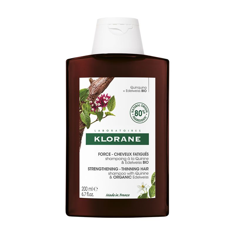 Klorane Shampoo alla Chinina e Stella Alpina BIO contro la caduta dei capelli 200ml-1