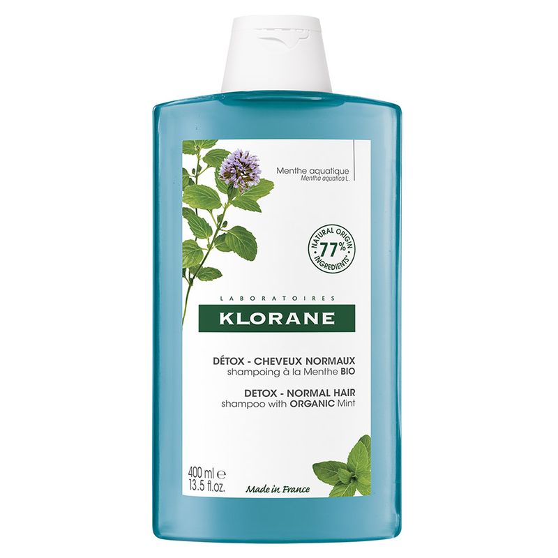 Klorane Shampoo alla Menta Acquatica BIO detox anti-inquinamento 400ml-1