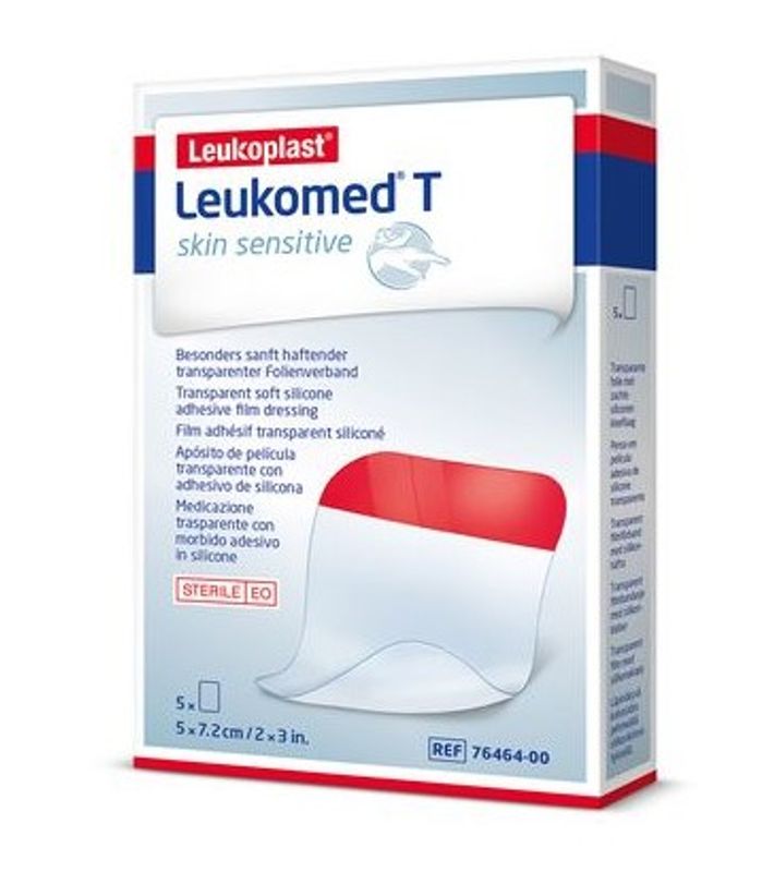 Leukoplast Leukomed T Skin Sensitive medicazione trasparente 5x7,2cm 5 pezzi-1
