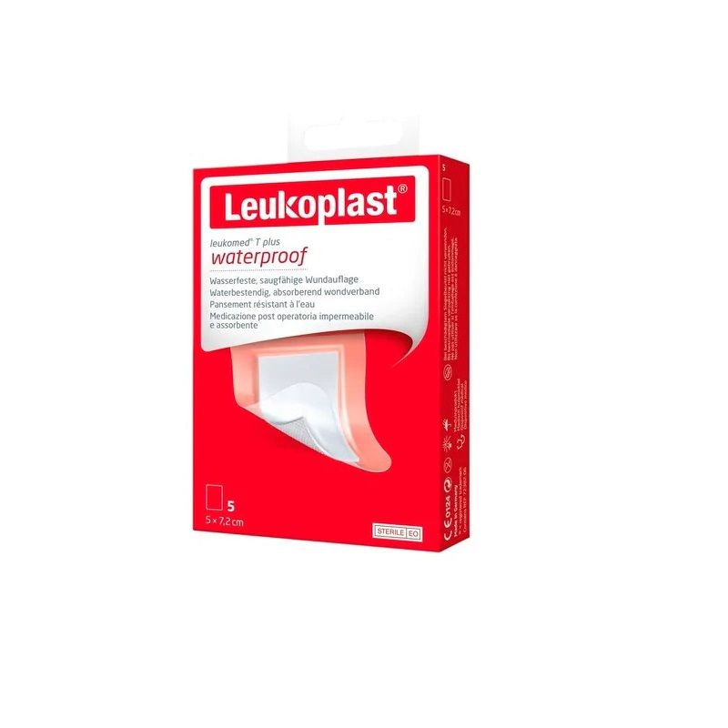 Leukoplast Waterproof medicazione post operatoria impermeabile 5x7,2cm 5 pezzi-1