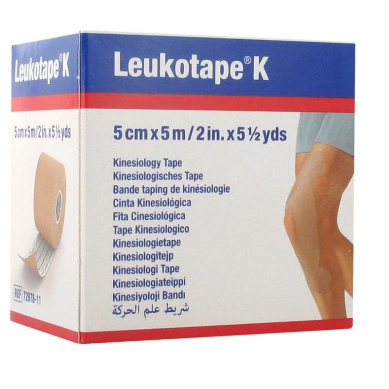 Leukotape K Cinta Kinesiològica colore carne rocchetto 2,5cmx5m-1