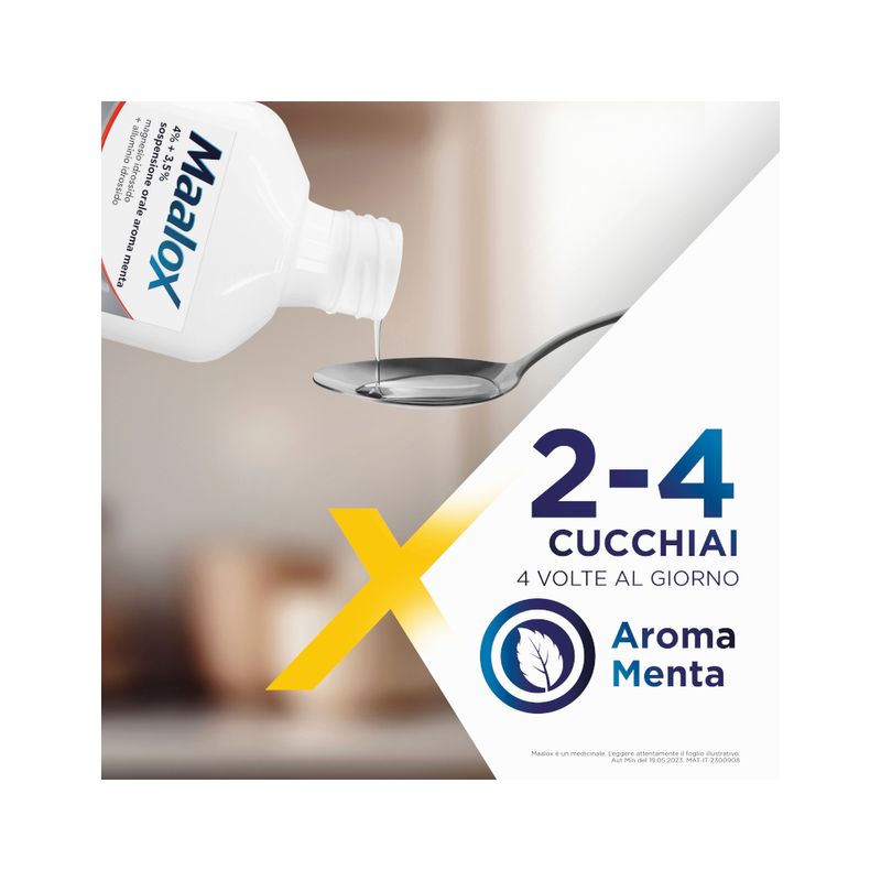 Maalox 400+400 Sospensione Orale Contro Acidità di Stomaco Occasionale 250 ml-3