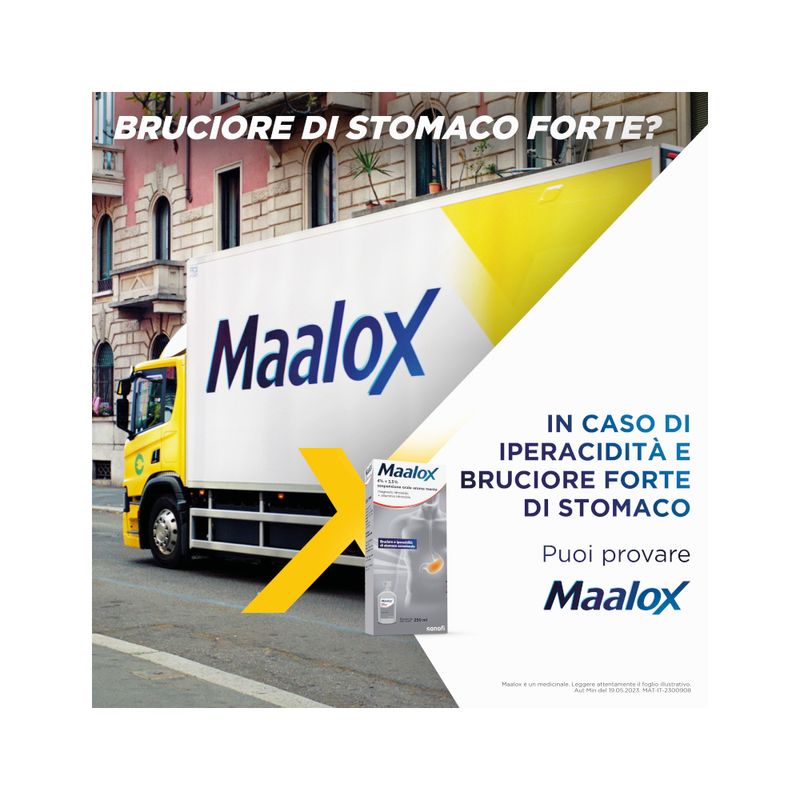 Maalox 400+400 Sospensione Orale Contro Acidità di Stomaco Occasionale 250 ml-4