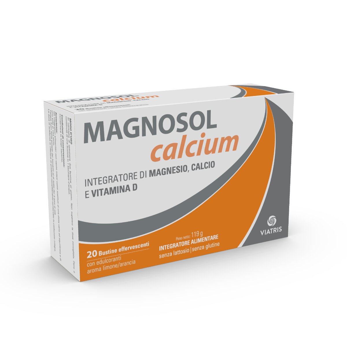 Magnosol Calcium Effervescente Integratore di Magnesio 20 bustine gusto limone e arancia-2
