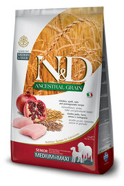 Farmina N&D Ancestral Grain Pollo E Melograno Cani Senior Taglia Media E Grande Sacco 12kg-1