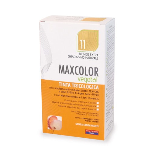 Maxcolor Vegetal Tinta 11 Biondo Extra Chiaro Naturale 140ml-1