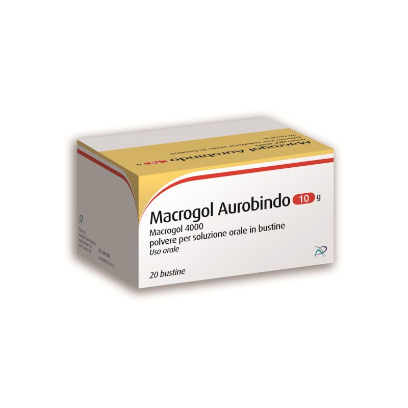 Macrogol Aurobindo 10g polvere per soluzione orale 20 bustine-1