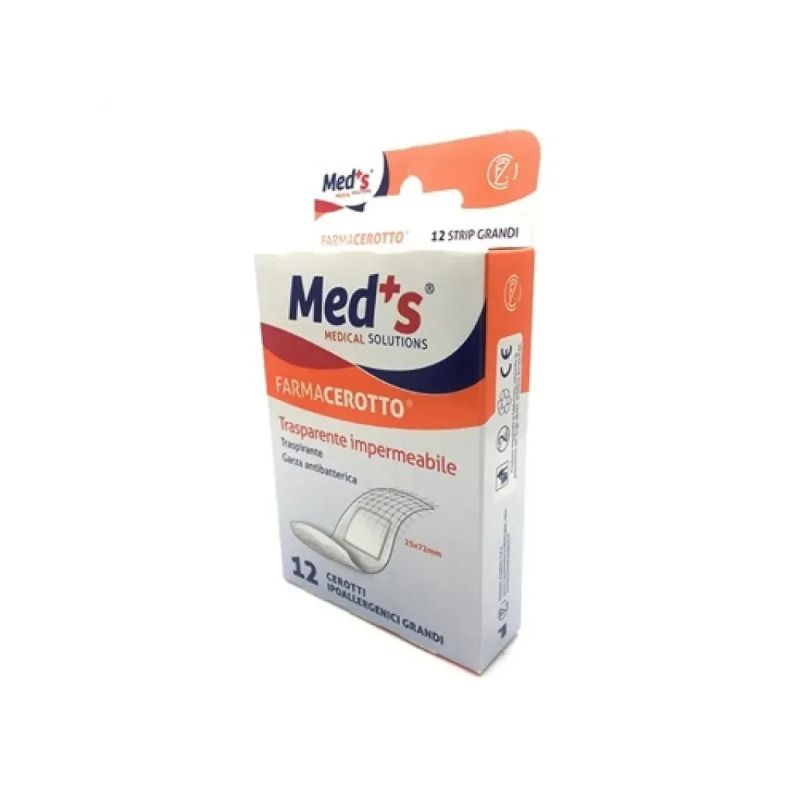 Meds Farmacerotto Strips Ipoallergenico Grande 12 Pezzi-1