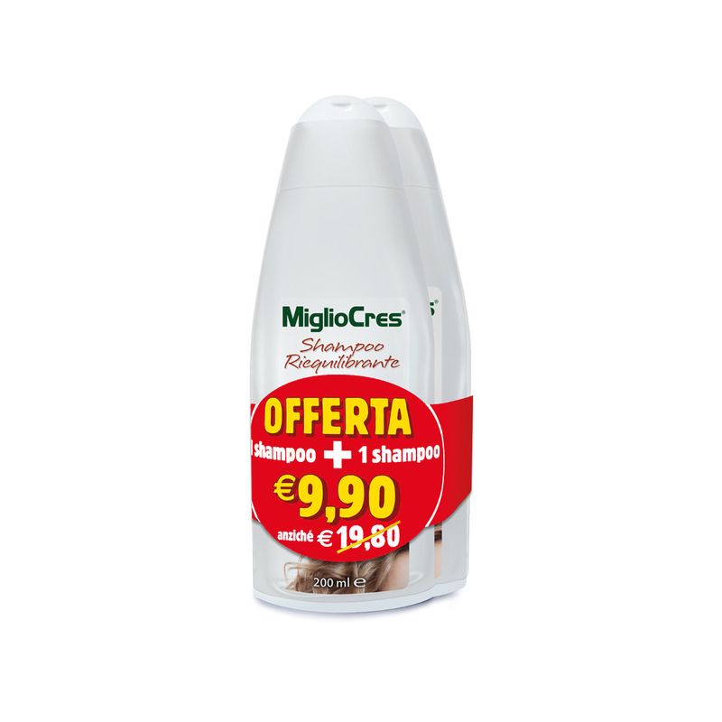 MiglioCres Shampoo Capelli Riequilibrante OFFERTA 2x200ml-1
