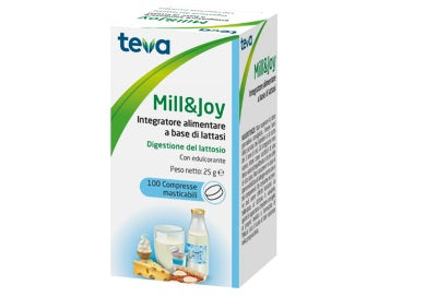 Teva Mill E Joy Integratore Alimentare lattasi 100 Compresse Masticabili digestione del lattosio-0