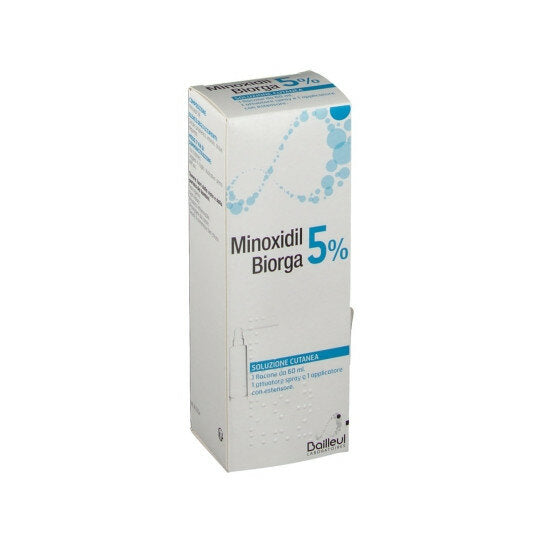 Biorga Minoxidil soluzione cutanea 5% per alopecia 3 flaconi 60ml-2