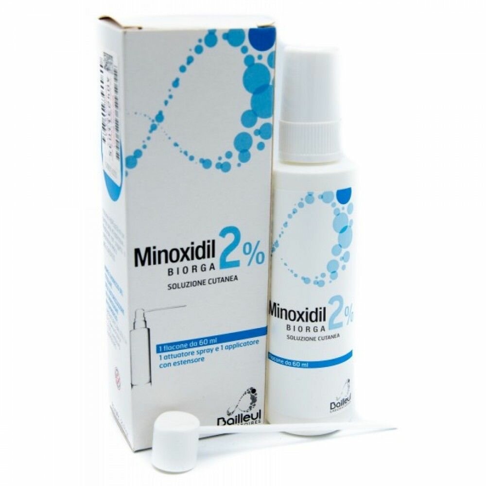 Biorga Minoxidil Biorga soluzione cutanea 2% per alopecia 60ml-2