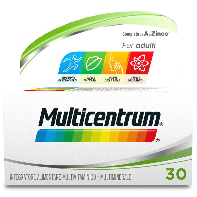 Multicentrum Adulti Integratore Alimentare Multivitaminico Vitamina C B D3 Calcio Ferro Zinco 90 Cpr-9