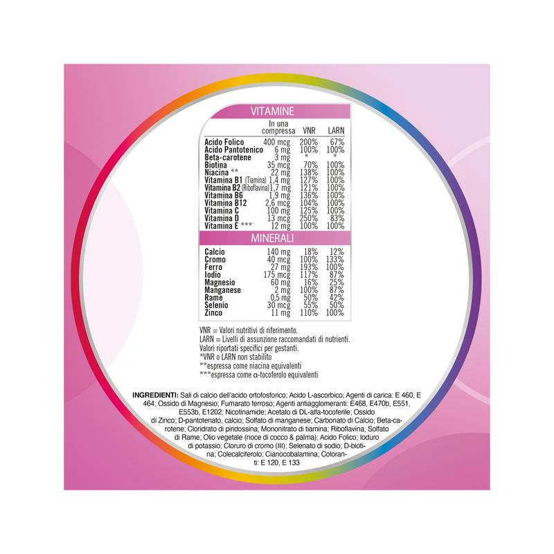 Multicentrum Mamma Integratore Alimentare Multivitaminico Gravidanza Acido Folico D3 Calcio 30 Cpr-8