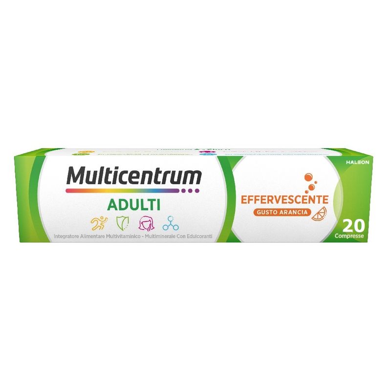 Multicentrum Adulti Effervescente Integratore Alimentare Multivitaminico Vitamina B C D3 Ferro 20Cpr-1