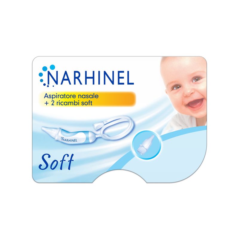 Narhinel Aspiratore Nasale Neonati E Bambini Soft Con 2 Ricambi Soft Con Filtro Assorbente-2