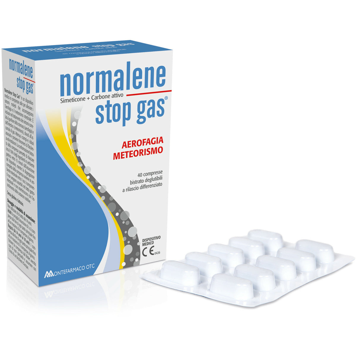 Normalene Stop Gas utile per aerofagia e meteorismo 40 compresse-2