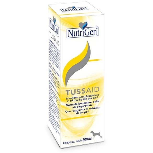 Nutrigen Tussaid Sciroppo Mangime Complementare Per Vie Respiratorie Cani 200ml-1