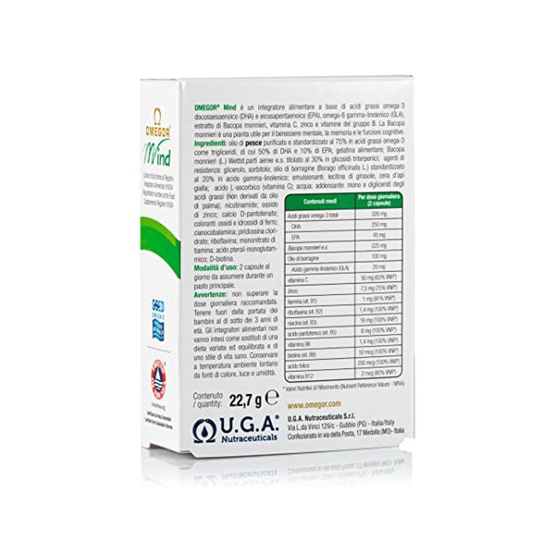 OMEGOR Mind 30 Perle integratore affaticamento mentale-2