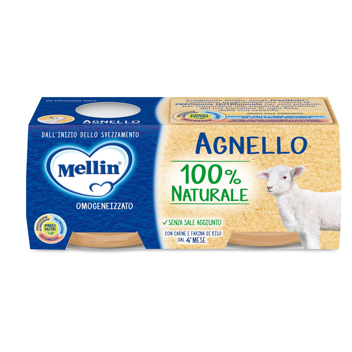 Mellin Omogeneizzato Agnello 2X120g-2