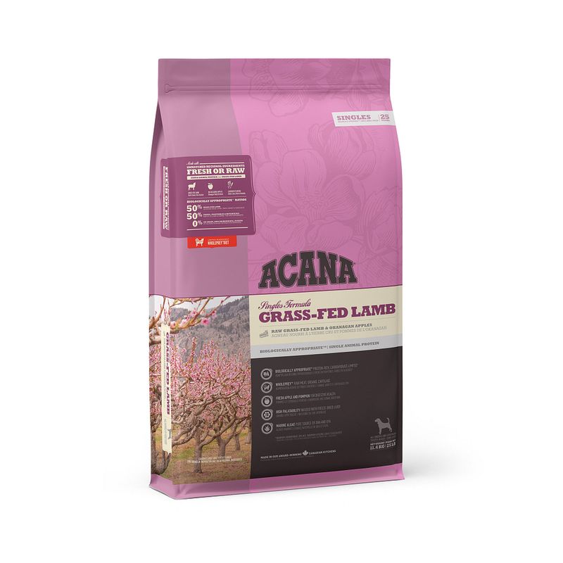 Acana Cane Grass-Fed Lamb Singles Crocchette Agnello e Mele Sacco 6Kg-1