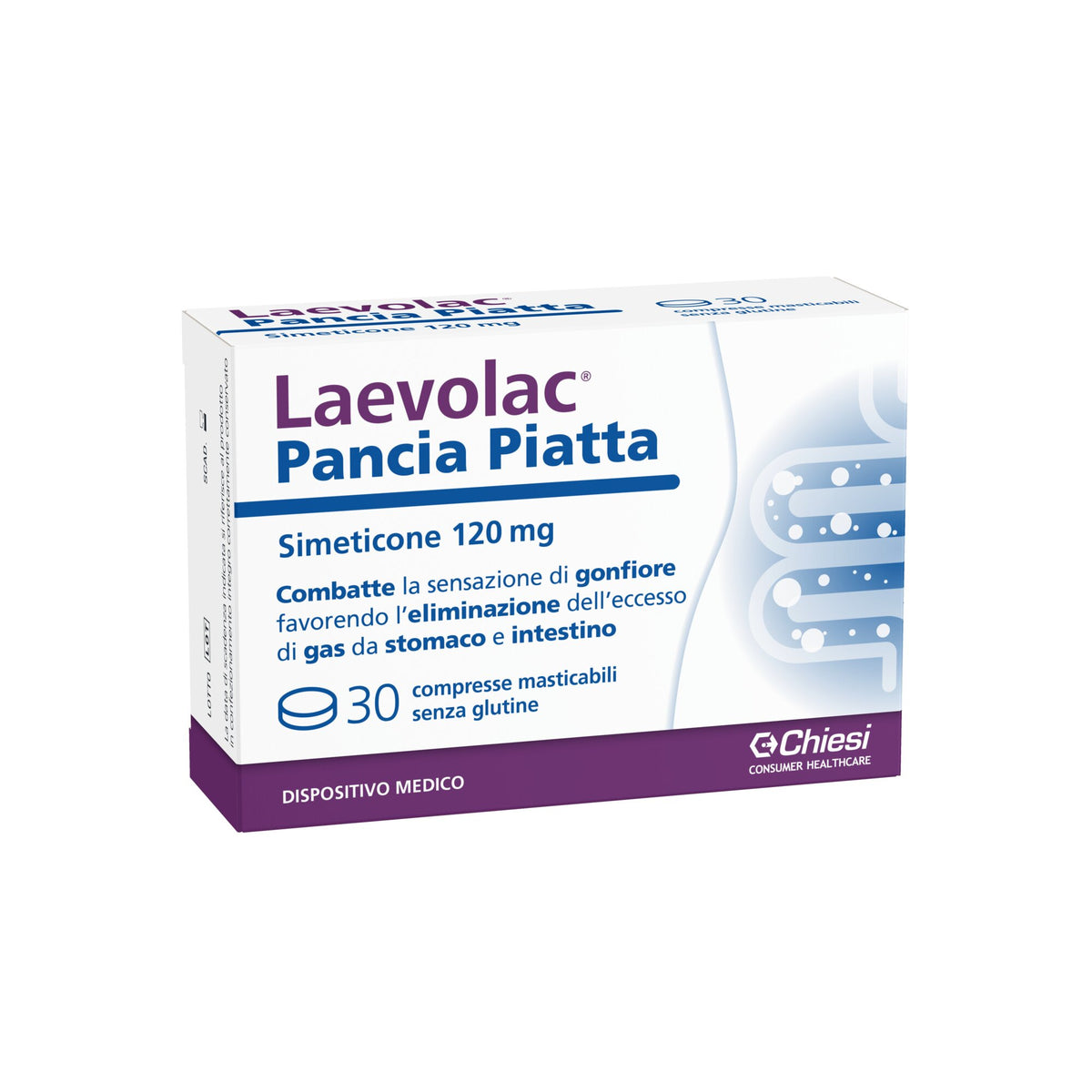 Laevolac pancia piatta utile per l'eliminazione del gas in eccesso 30 compresse-2