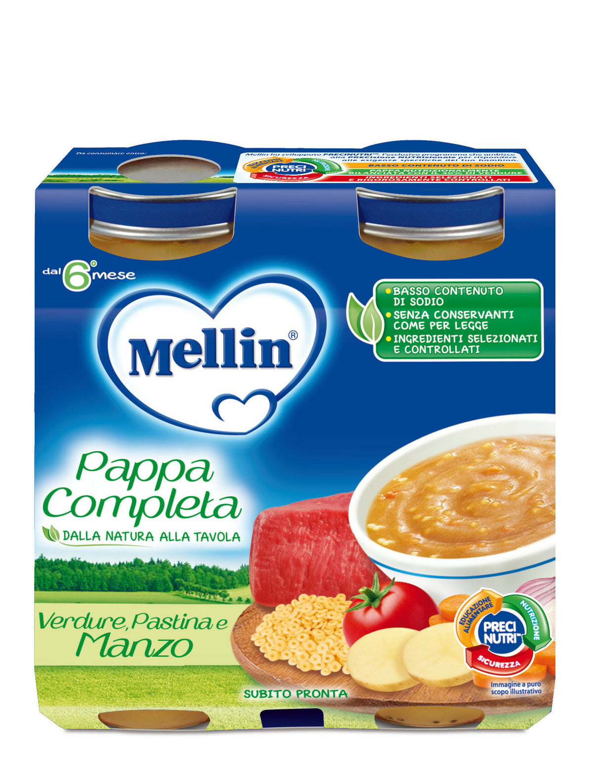 Mellin Pappa Completa Manzo 2x250g-2