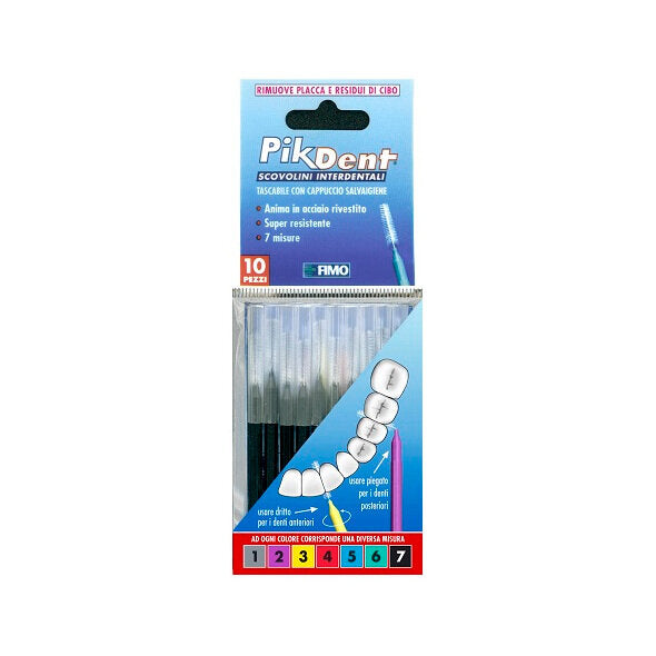 Pikdent lo stuzzicolino scovolini interdentali colore nero 1,2mm 10 pezzi-2