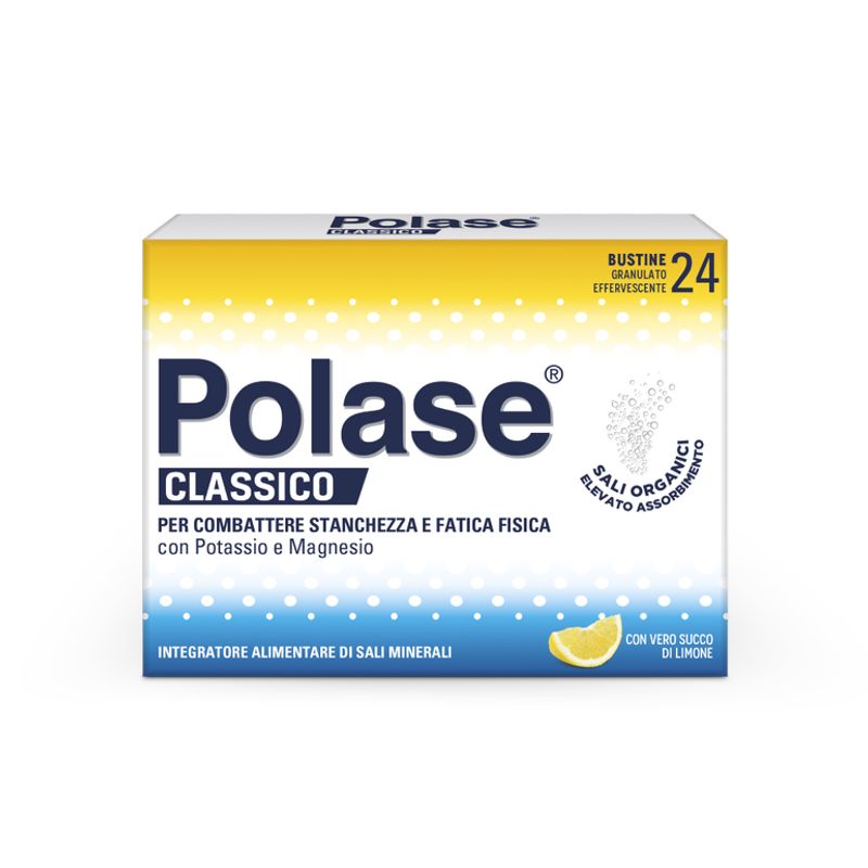 Polase Classico Magnesio E Potassio Integratore Alimentare Sali Minerali Gusto Limone 24 Bustine-1