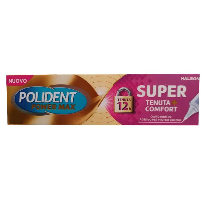 Polident Super Tenuta + Comfort Adesivo Per Protesi Dentale Tenuta Giornaliera Gusto Neutro 70g-1
