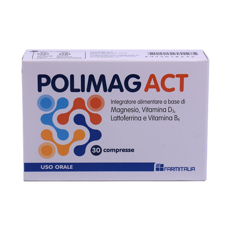 Polimag Act per il sistema immunitario e l'affaticamento 30 compresse-1