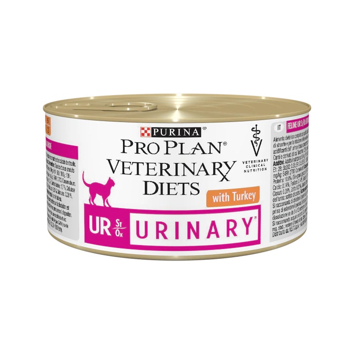 Purina Pro Plan Veterinary Diets Umido Gatto UR Urinary St/Ox Con Tacchino Lattina 195g-1
