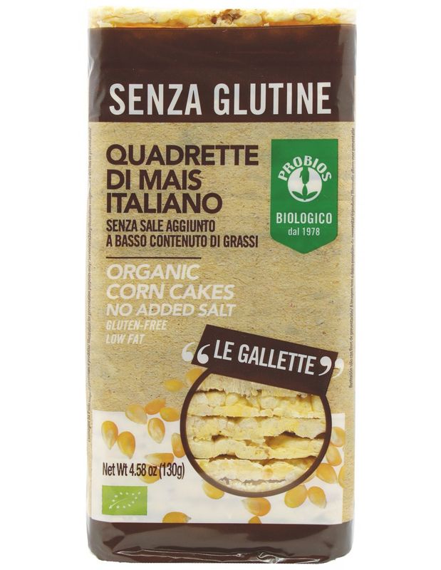 Probios Quadrette di Mais Bio senza sale aggiunto 130g.-1