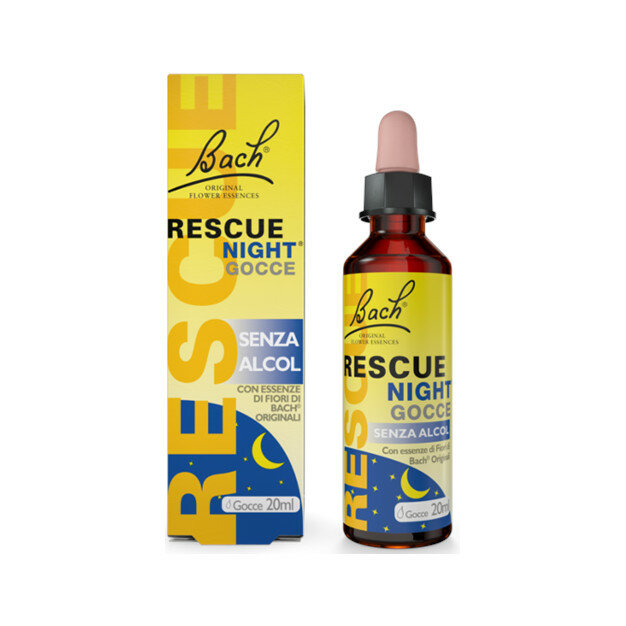 Rescue Night Gocce 20ml senza alcol con essenze originali Fiori di Bach Notte Serena-2