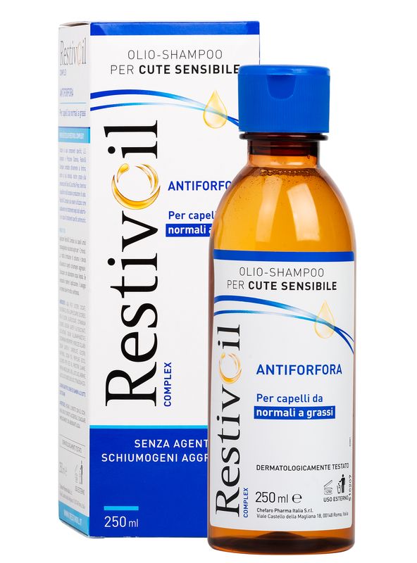 Restivoil Complex Antiforfora Olio-Shampoo per cute sensibile capelli da normali a grassi 250ml-4