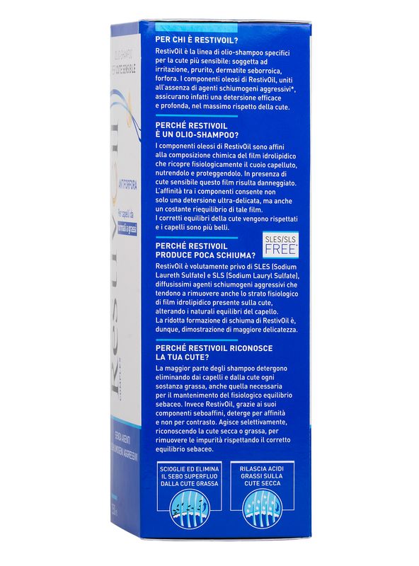 Restivoil Complex Antiforfora Olio-Shampoo per cute sensibile capelli da normali a grassi 250ml-6