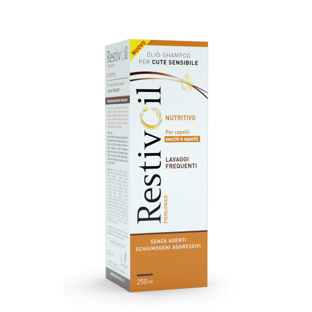 Restivoil Fisiologico Nutritivo olio-shampoo lavaggi frequenti per capelli secchi e opachi 250ml-1