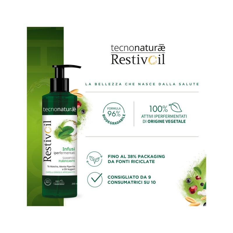 Restivoil Tecnonaturae Infusi Iperfermentati shampoo purificante 250ml-6