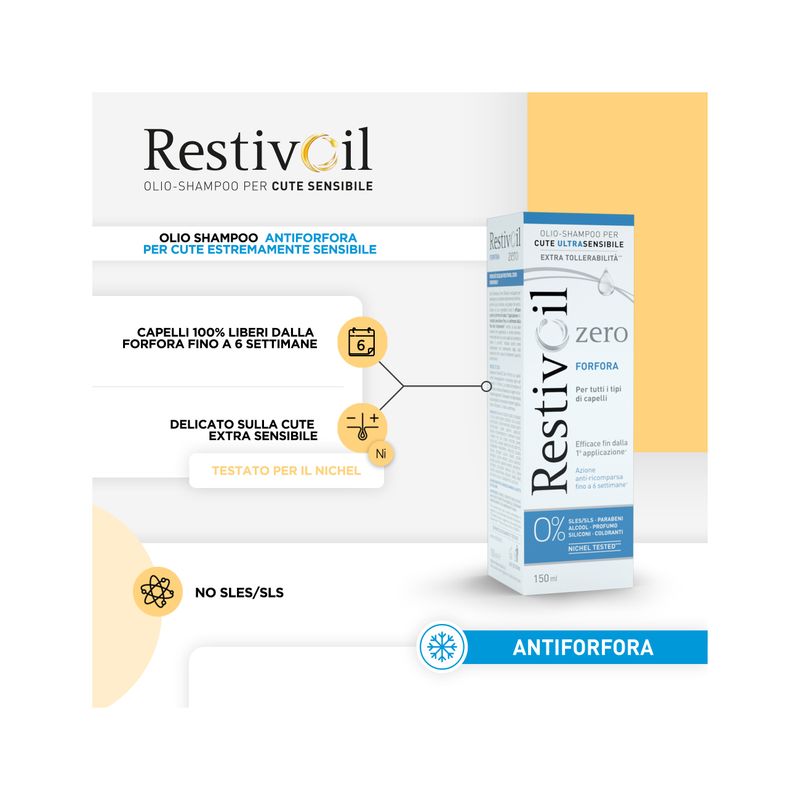 Restivoil Zero Forfora Olio-shampoo per cute sensibile 150ml-2