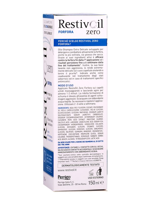 Restivoil Zero Forfora Olio-shampoo per cute sensibile 150ml-5